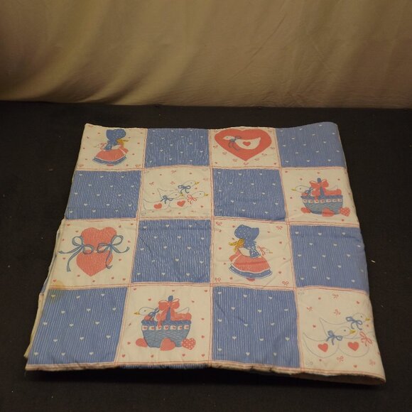 Vintage Springs Industries Sunbonnet Sue & Geese Cheater Cotton Fabric 40X40 - Picture 1 of 7